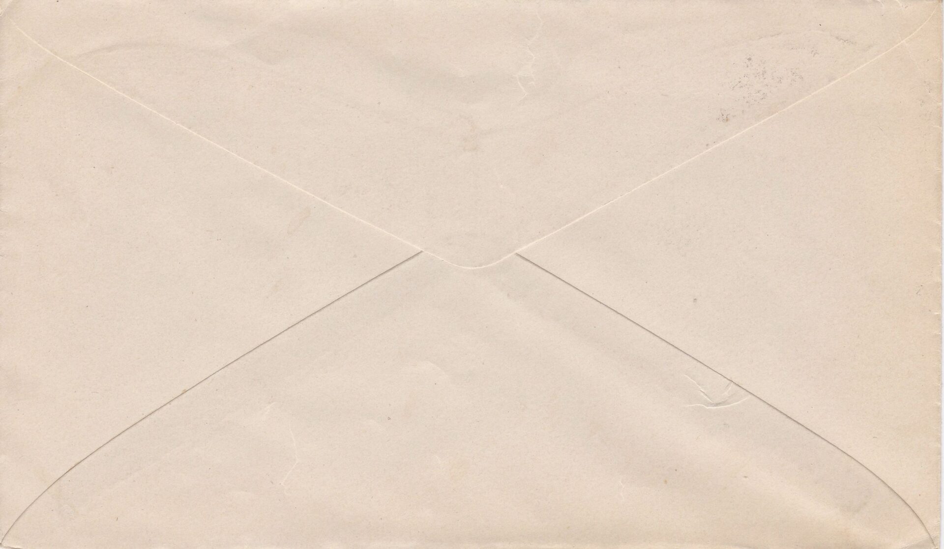 A Civil War Patriotic Envelope, sold, featuring a plain, closed beige design with visible creases and slight discoloration.