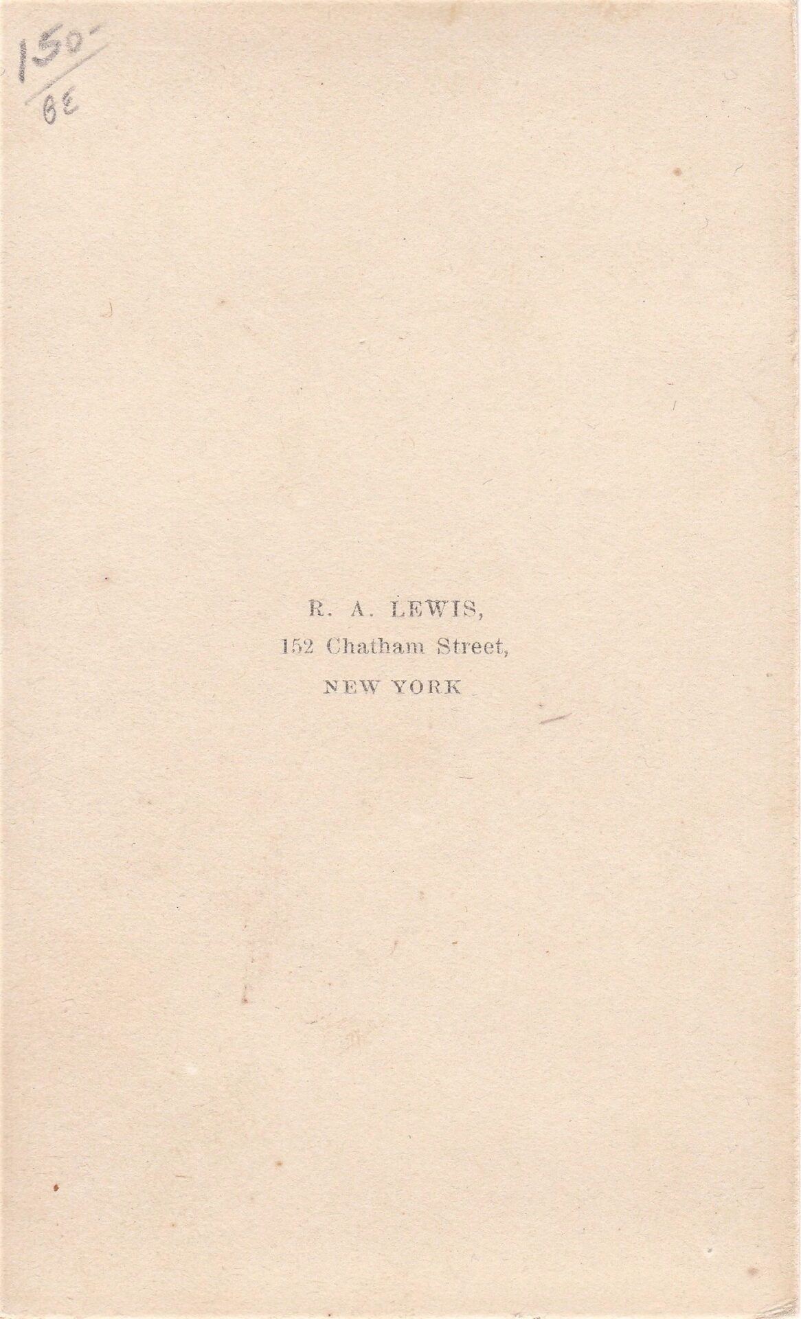 Off-white card with centered text reading “General Robert Anderson.” A handwritten note "150- 8E" appears in the top left corner.