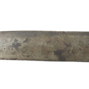 Confederate Short Artillery Sword featuring a wide, straight blade, brass guard, and ridged handle with round pommel.