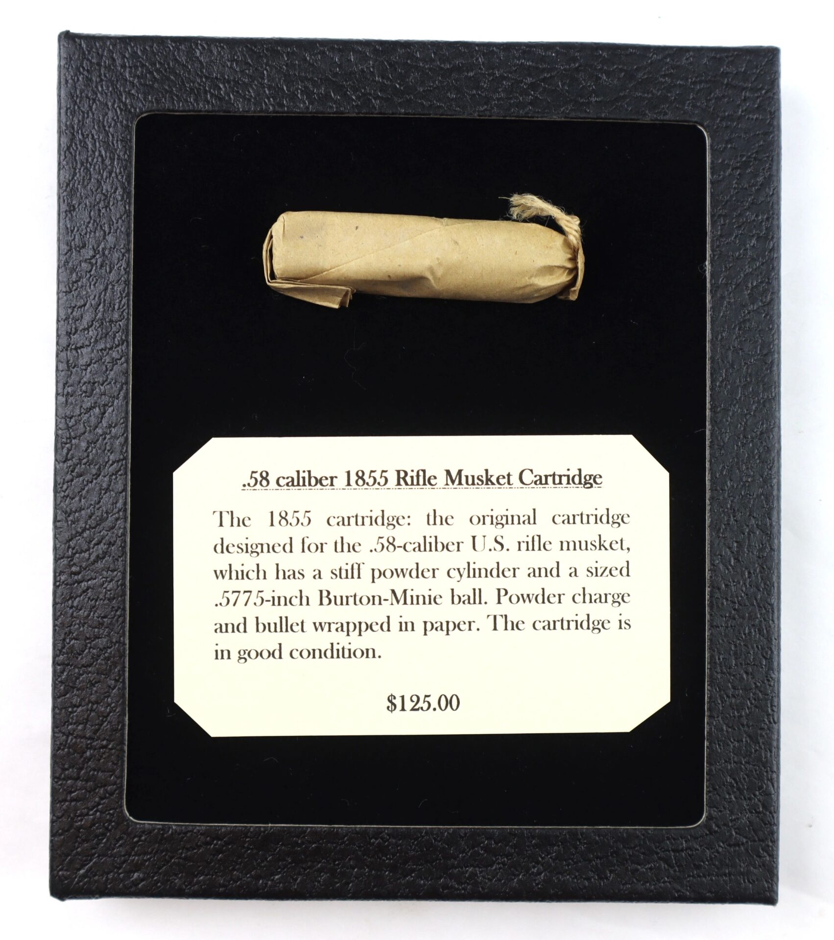.58 caliber 1855 Rifle Musket Cartridge / SOLD - Union Drummer Boy