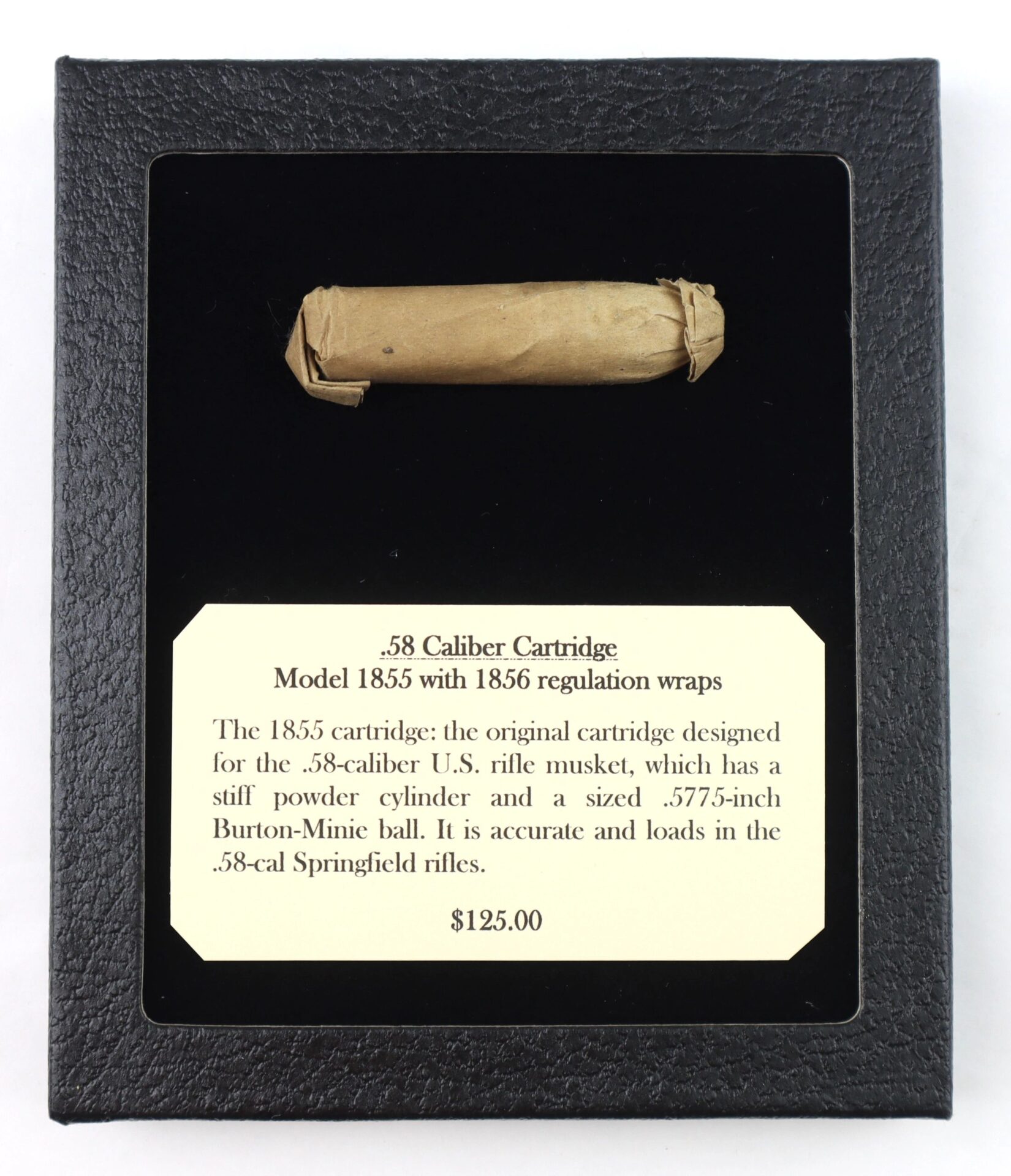 .58 caliber 1855 Rifle Musket Cartridge / SOLD - Union Drummer Boy