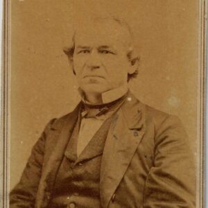 Sepia-toned CDV of President Andrew Johnson by Morse’s Gallery, Nashville, Tennessee, shows him in formal 19th-century attire, seated and facing the camera with a neutral expression.