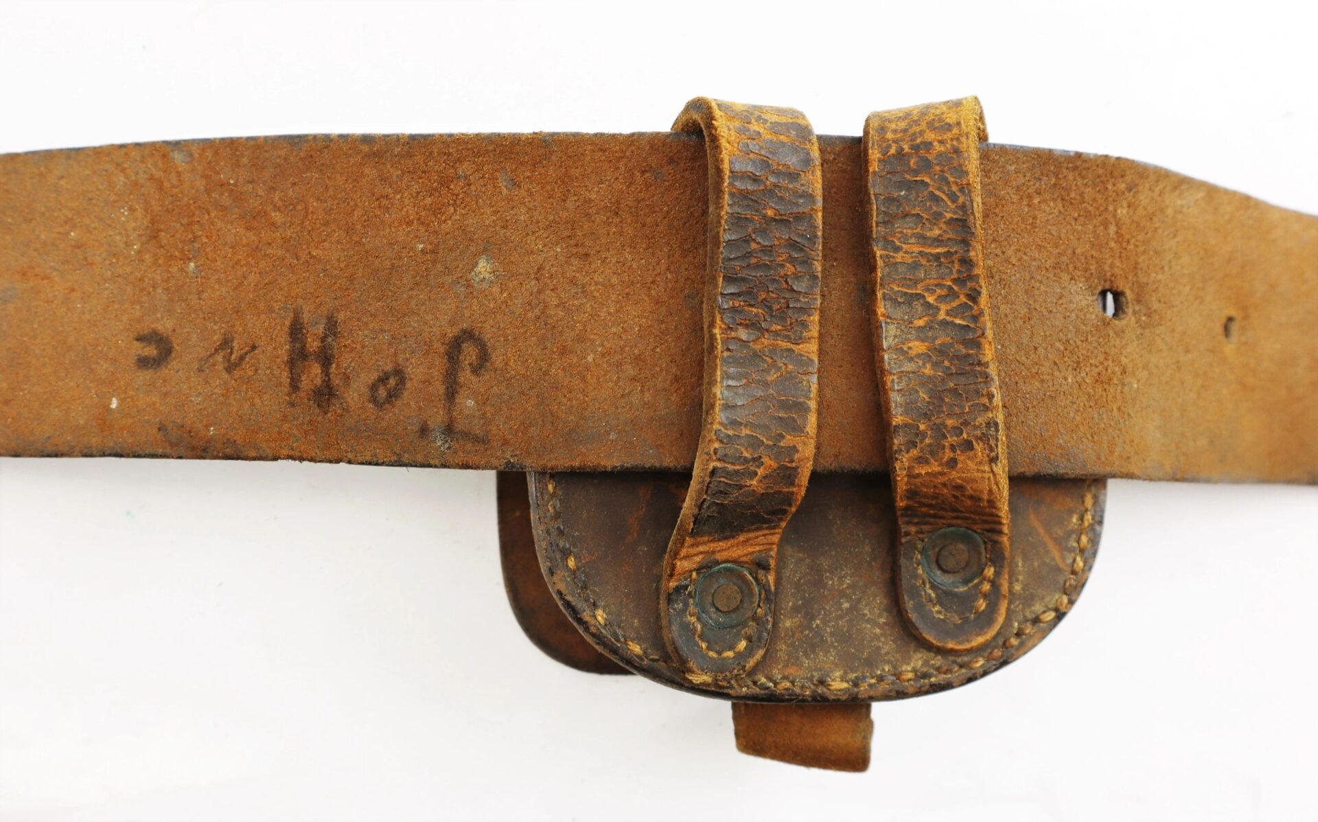 An Enlisted Infantryman's Belt with a Model 1839 "US" belt plate and cap pouch attached / SOLD.