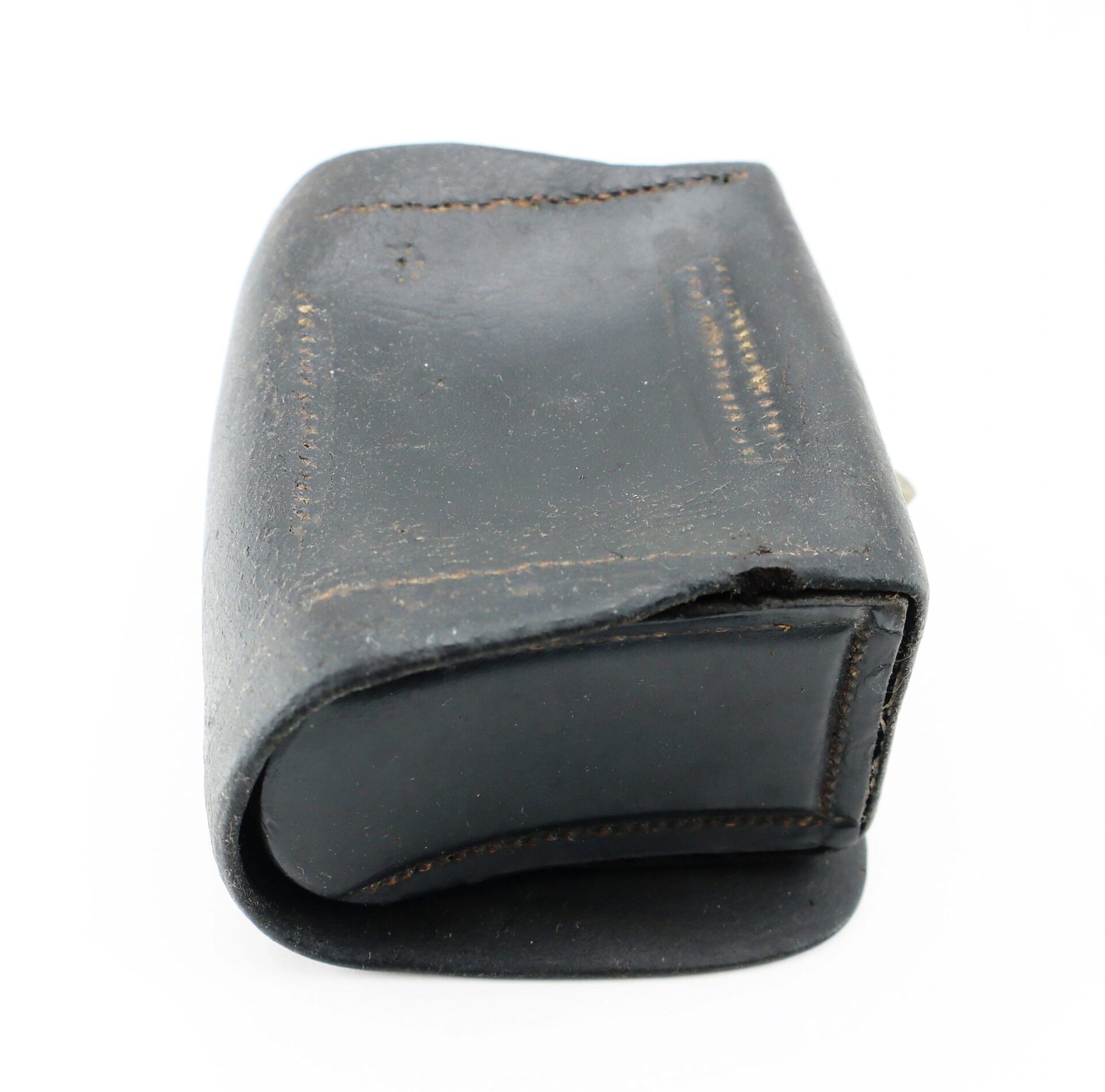 A Civil War Navy Fuse Box is closed, displaying visible creases and scuffed edges against a white background.