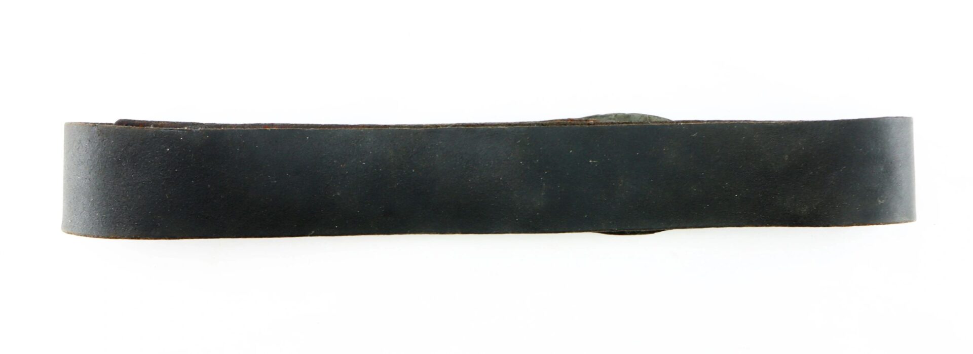 A U.S. Enlistedman’s Belt marked “A.B. Covell” is displayed flat and horizontally on a white background.