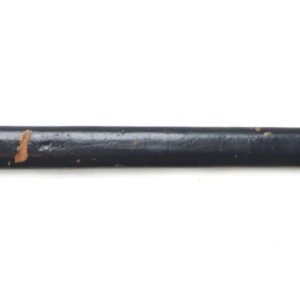 The Musician Sword - Rare Mexican War Dated features a vintage curved brass guard and leather scabbard, shown fully sheathed on a white background.