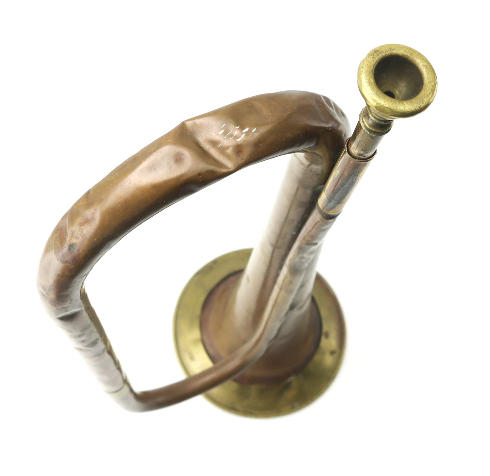 The Civil War Bugle, featuring a curved tube and flared bell, is displayed from above on a white background.