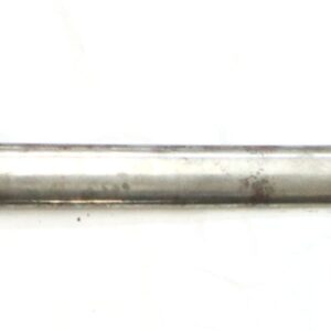 A metal cavalry sword with a curved blade, protective handguard, and matching metal scabbard with two suspension rings.
