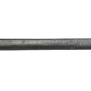 A vintage sword with a brass hilt and a black scabbard, shown against a white background.
