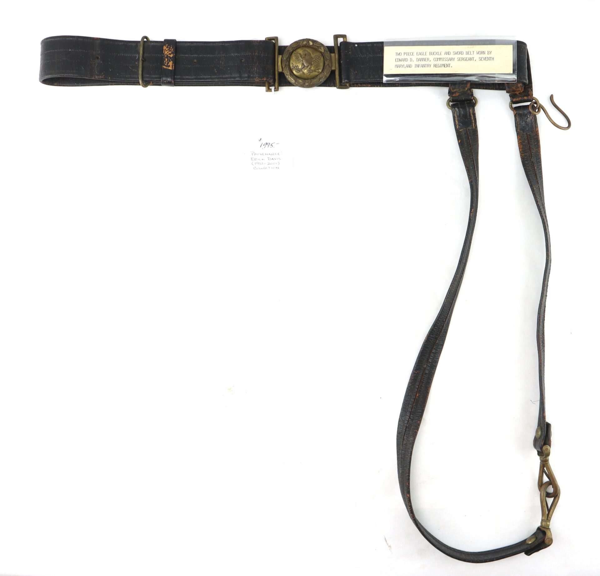 Edward D. Danner’s Identified Two-Piece Eagle Buckle and Sword Belt 