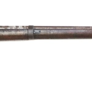 A vintage, single-shot percussion cap rifle with a wooden stock and metal barrel, shown in profile view on a white background.