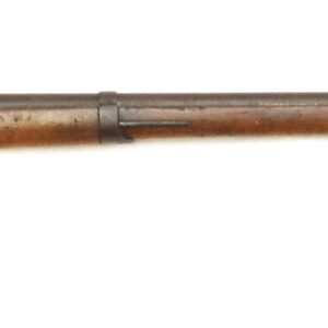 Model 1842 .69 Caliber Springfield Smoothbore Musket with a wooden stock and a long metal barrel.